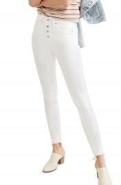 Madewell 10-Inch High Waist Button Front Ankle Skinny Jeans  Pure White   Regular  amp  Plus Size    Nordstrom at Nordstrom