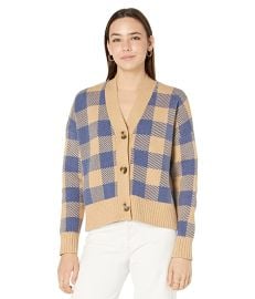 Madewell Bayberry Cardigan Sweater in Buffalo Check  com at Zappos