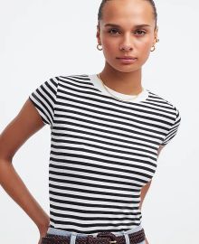 Madewell Brightside Andy Tee Stripe in Warhol Stripe True Black at Madewell