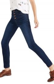 Madewell Button Front High Waist Skinny Jeans  Hayes   Regular  amp  Plus Size    Nordstrom at Nordstrom