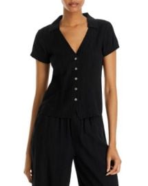 Madewell Button Front V Neck Top Bloomingdales at Bloomingdales