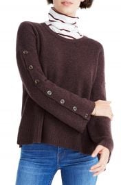 Madewell Button Sleeve Pullover Sweater at Nordstrom