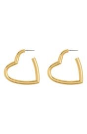 Madewell Chunky Heart Hoop Earrings at Madewell