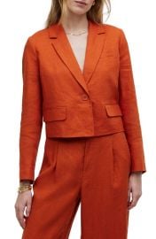 Madewell Crop Linen Blazer at Nordstrom