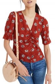 Madewell Daylight Fresh Daisies Silk Top   Nordstrom at Nordstrom