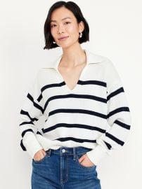 Madewell Dedham Polo Sweater in Stripe at Gap