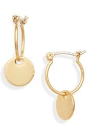 Madewell Disc Charm Mini Hoop Earrings at Nordstrom