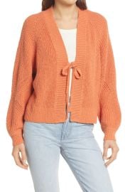 Madewell Eastdale Tie Front Cardigan Sweater at Nordstrom