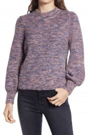 Madewell Eaton Space Dye Puff Sleeve Sweater   Nordstrom at Nordstrom