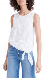 Madewell Embroidered Side Tie Tank at Nordstrom