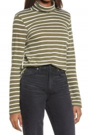 Madewell Esme Stripe Whisper Cotton Turtleneck   Nordstrom at Nordstrom