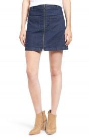 Madewell Front Zip Denim Miniskirt at Nordstrom