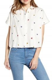 Madewell Hilltop Confetti Floral Embroidered Shirt   Nordstrom at Nordstrom