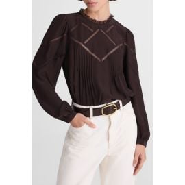 Madewell Lace Insert Mock Neck Long Sleeve Top at Nordstrom