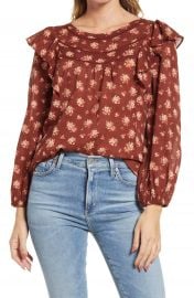 Madewell Ladder Trim Ruffle Top   Nordstrom at Nordstrom