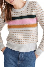 Madewell Metallic Stripe Sweater   Nordstrom at Nordstrom