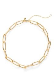 Madewell Paper Clip Chain Necklace in Vintage Gold  at Nordstrom