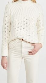 Madewell Pointelle Stitch Mix Mock Neck Sweater at Shopbop