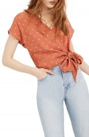 Madewell Polka Dot Sash Tie Wrap Top  Regular  amp  Plus Size    Nordstrom at Nordstrom