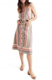 Madewell Rainbow Stripe Midi Skirt at Nordstrom