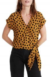 WornOnTV: Tina’s yellow animal spot wrap top on The Neighborhood ...