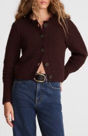 Madewell Scalloped Merino Wool Blend Cardigan at Nordstrom
