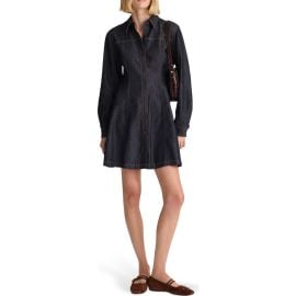 Madewell Seamed Long Sleeve Airy Denim Shirtdress at Nordstrom
