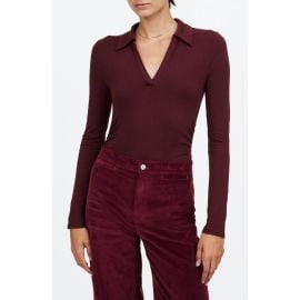 Madewell Side Cinch Long Sleeve Polo Top at Nordstrom