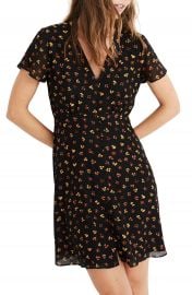 Madewell Silk Button Front Swing Dress in Feline Floral   Nordstrom at Nordstrom