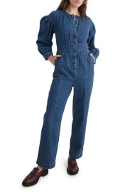 Madewell Straight Leg Stretch Denim Jumpsuit at Nordstrom