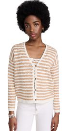 Madewell Stripe Hazel Open Stitch V Neck Cropped Cardigan at Shopbop