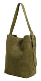Madewell Suede Essentials Bucket Tote Shaded Olive Suede One Size at Shopbop