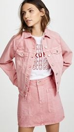 Madewell The Raglan Oversized Jean Jacket in Dusty Rose at Shopbop