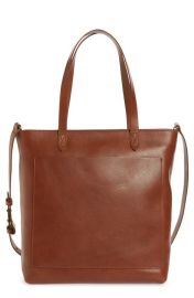 Madewell The Zip-Top Medium Transport Leather Tote at Nordstrom