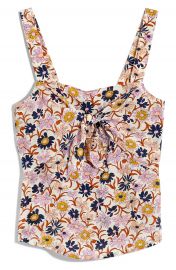 Madewell Tie Front Silk Camisole   Nordstrom at Nordstrom