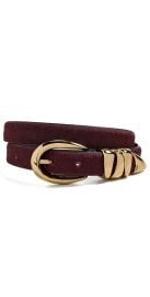 Madewell Triple Metal Keeper Belt Cabernet Haircalf M at Shopbop