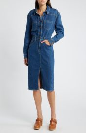 Madewell Western Long Sleeve Denim Shirtdress at Nordstrom