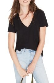 Madewell Whisper Cotton V-Neck Pocket Tee at Nordstrom