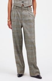 Madewell Yarn Dyed Plaid Slouchy Straight Leg Pants at Nordstrom