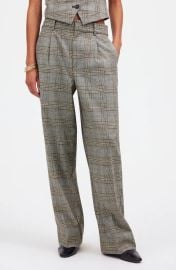 Madewell Yarn Dyed Plaid Slouchy Straight Leg Pants at Nordstrom Rack