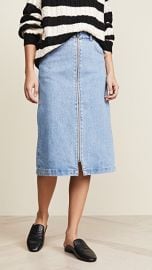 Madewell Zip Front Midi Skirt at Shopbop