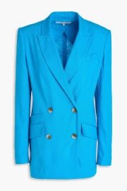 Madison Double Breasted Slub Woven Blazer at The Outnet
