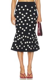Mae Polka Dot Flare Skirt at Revolve