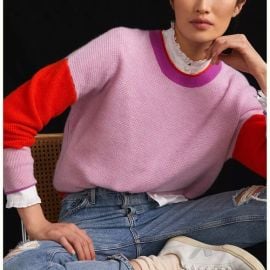 Maeve Colorblocked Cashmere Sweater at Anthropologie