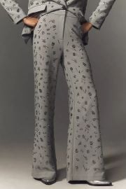 Maeve Crystal Encrusted Soft Trouser Pants at Anthropologie