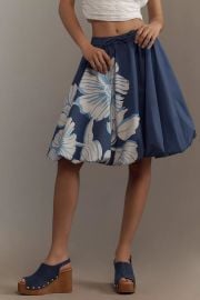 Maeve Drawstring Knee Length Bubble Skirt at Anthropologie