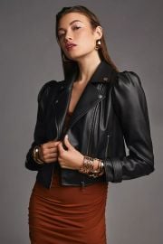 Maeve Faux Leather Femme Moto Jacket at Anthropologie