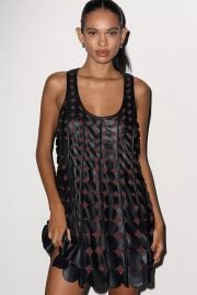 Maeve Faux Leather Sleeveless Swing Dress at Anthropologie