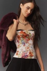 Maeve Jacquard Peekaboo Tank Top at Anthropologie