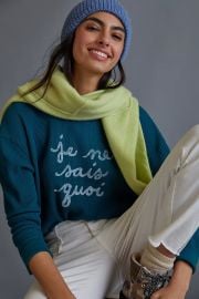 Maeve Je Ne Sais Quoi Cropped Sweatshirt at Anthropologie